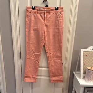 Pilcro and the Letterpress coral hyphen Pants. Size 28